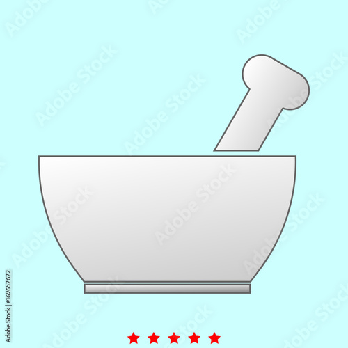 Mortar and pestle  it is icon .