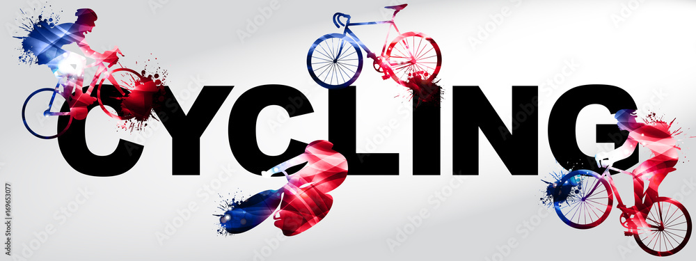 Obraz premium Ciclismo banner, scritte