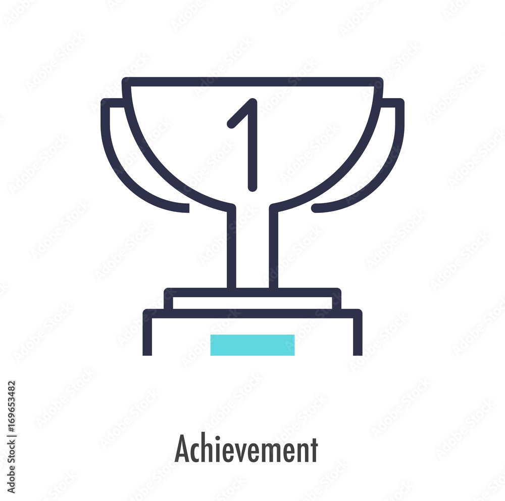 Achievement icon thin line style. vector symbol. Achievement icon thin line style. vector symbol.