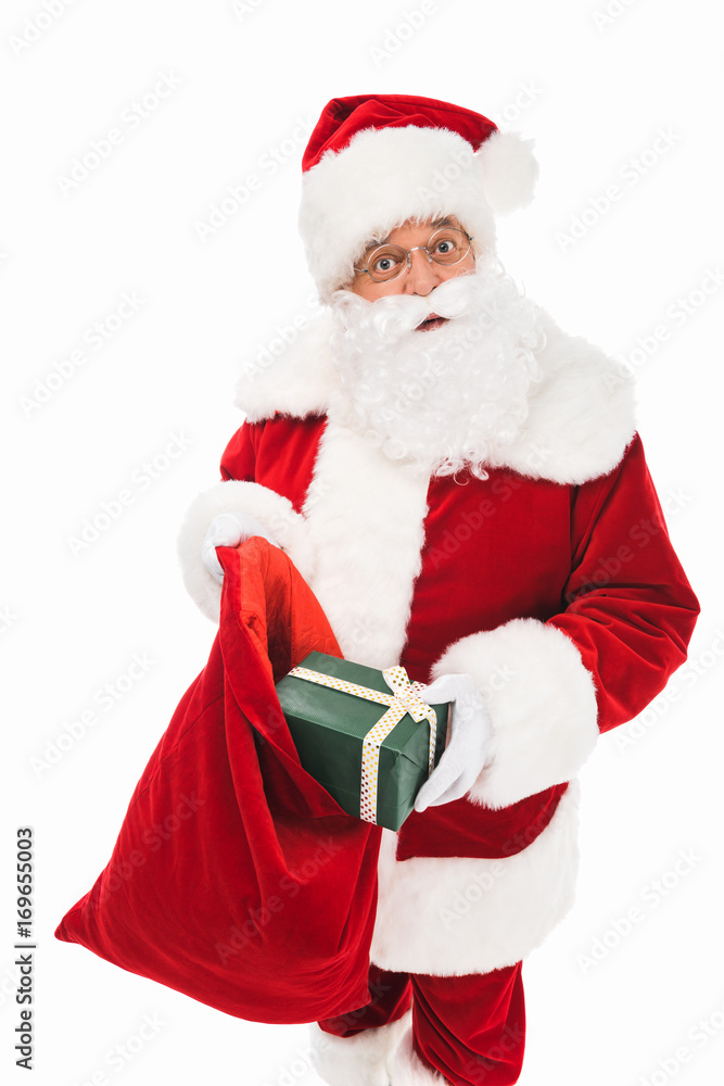 santa claus with gift box santa claus with gift box