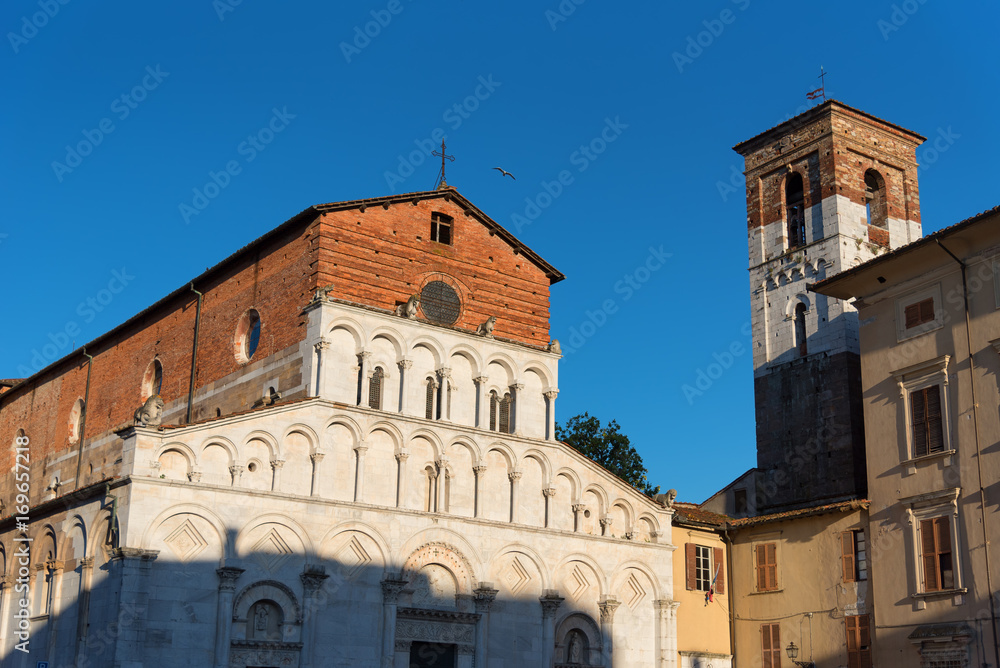 The Romanesque Church of Santa Maria Bianca, also known as Santa Maria Forisportam in Lucca, Tuscany, Italy