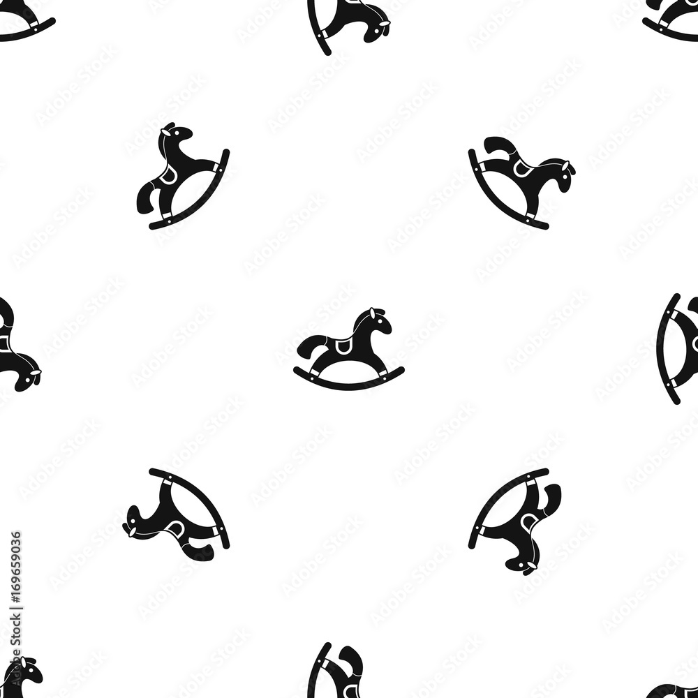 Rocking horse pattern seamless black Rocking horse pattern seamless black