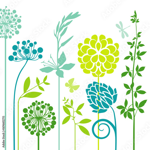 Summer flower bed