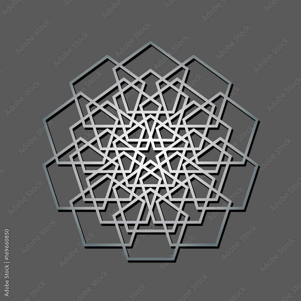 Abstract geometric ornament. Template for laser cutting. Vector illustration. Abstract geometric ornament. Template for laser cutting. Vector illustration.