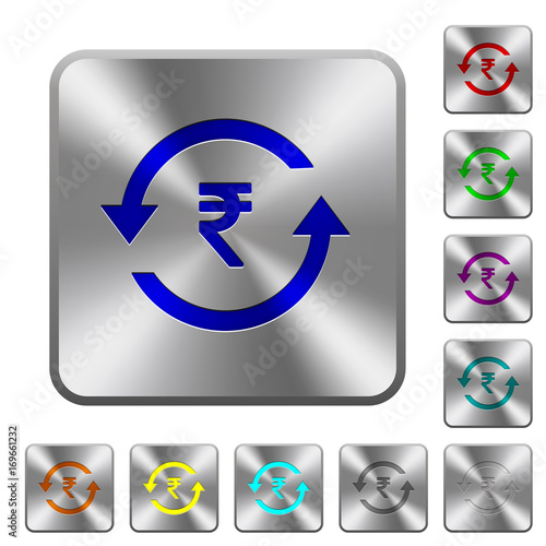 Rupee pay back wooden buttons rounded square steel buttons