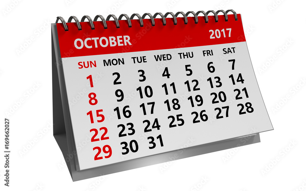 3d october 2017 calendar