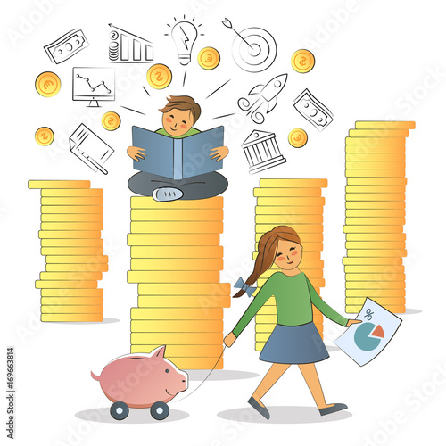 Financial literacy concept.
