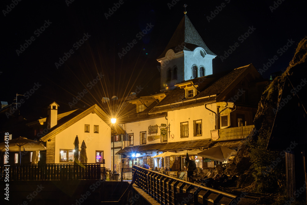 Fototapeta premium Night on Mount Lussari. Views.