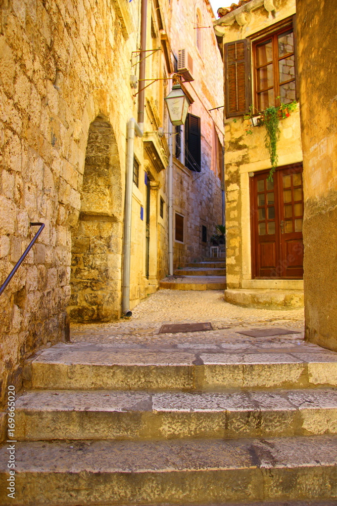 Fototapeta premium Dubrownik, widok na ulicę Starego Miasta