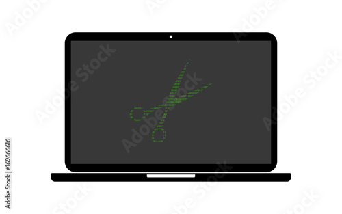 Hacker Laptop Schere