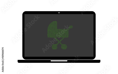 Hacker Laptop Kinderwagen modern