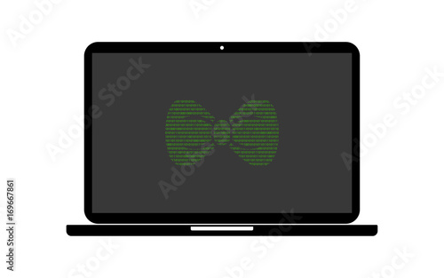 Hacker Laptop Fliege