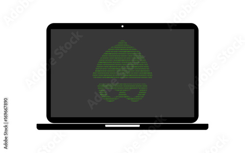 Hacker Laptop Hackerangriff