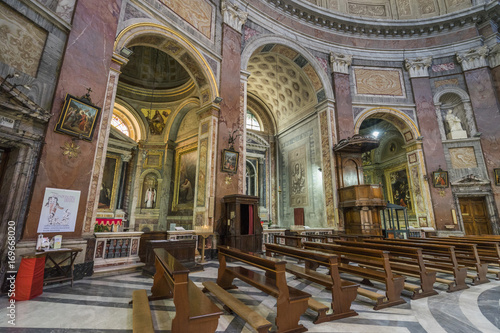 Interior of basilica of Santa Maria degli Angeli e dei Martiri (