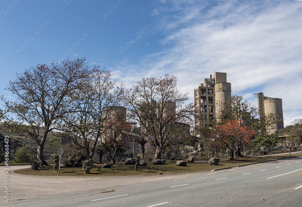 Rural Cement Factory Silos and Towers in South Africa