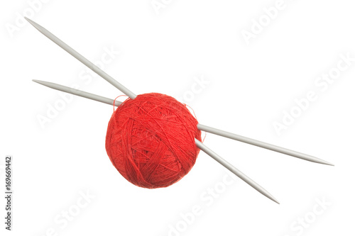 ball of wool and knitting needles