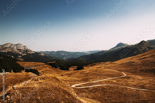 Fototapeta Naklejka Na Ścianę i Meble -  Scenic view of beautiful landscape with mountains.