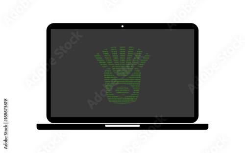Hacker Laptop Pommes