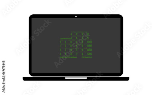 Hacker Laptop Gebäude