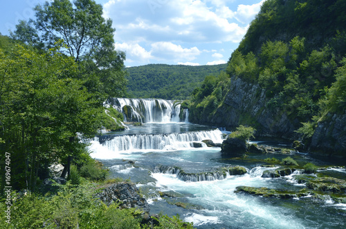 Waterfall-Strbacki buk near Bihac in the Bosnia and Herzegovina photo