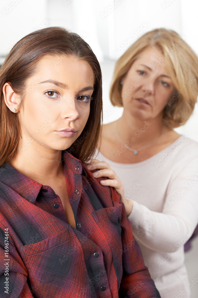 Mother Worried About Unhappy Teenage Daughter Mother Worried About Unhappy Teenage Daughter