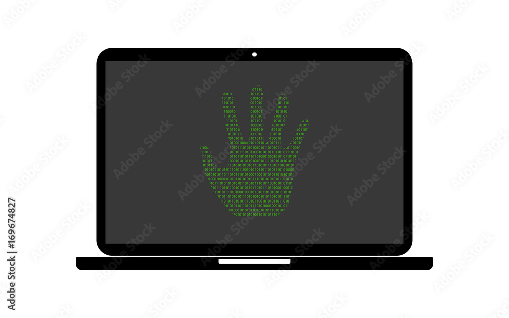 Hacker Laptop Hand Stop Hacker Laptop Hand Stop