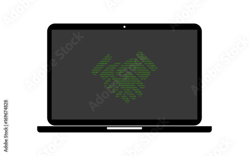 Hacker Laptop Handschlag