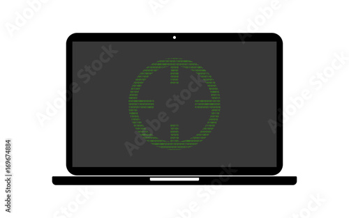 Hacker Laptop Fadenkreuz
