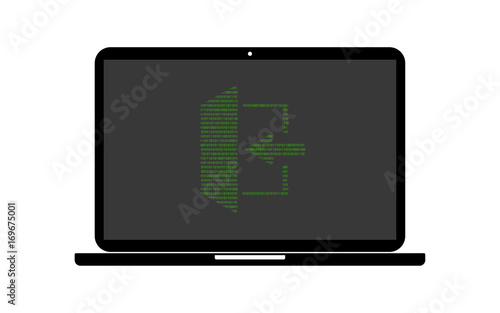 Hacker Laptop Ausloggen