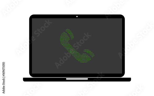 Hacker Laptop Anruf