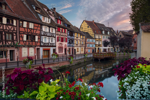 City of Colmar. Cityscape image of old town Colmar, France during sunset.