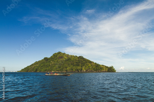 Island with blue sea and blue sky © steph photographies