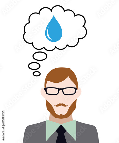 Person denkt an Wasser
