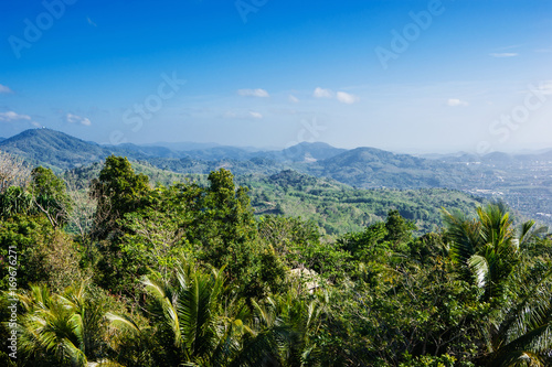 panoramic view from the hill Big Buddha in Phuket Thailand © arbalest