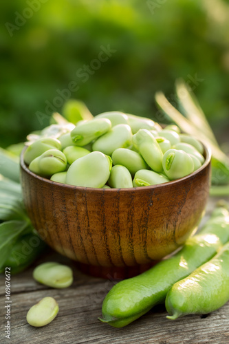 Foto Fresh green broad beans