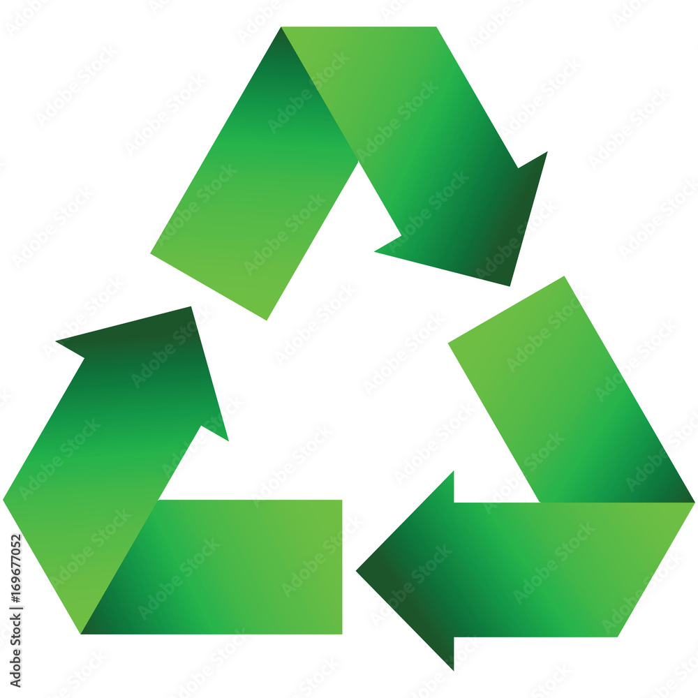 Recycle Symbol Isolated on White Recycle Symbol Isolated on White