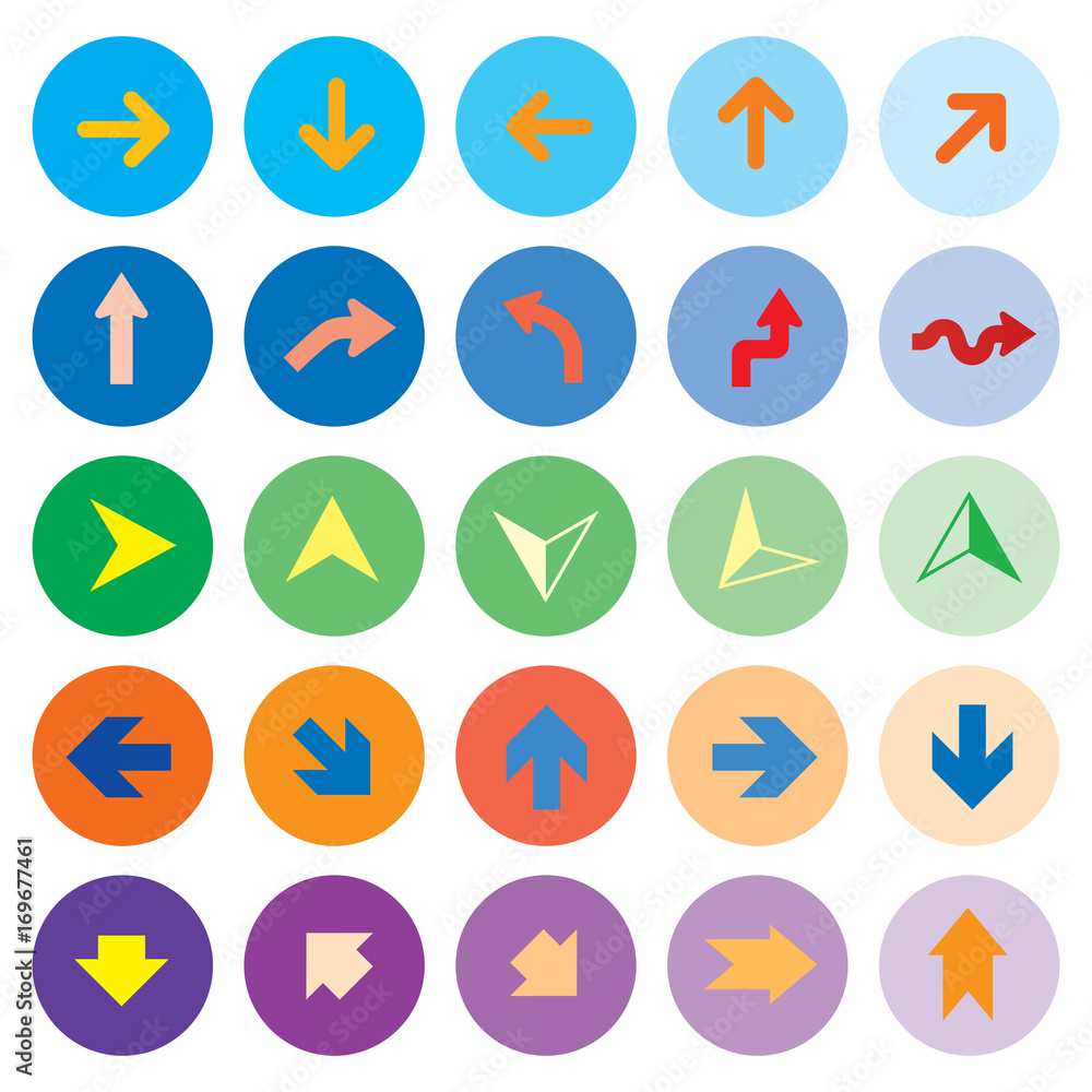 set color arrow icon. sign design, Arrow Icon Vector illustration set color arrow icon. sign design, Arrow Icon Vector illustration