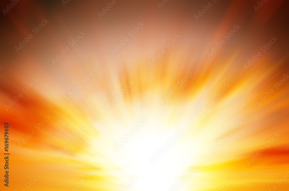 Bright Explosion over Horizon. Flash Lit Red Sky. Bright Explosion over Horizon. Flash Lit Red Sky.