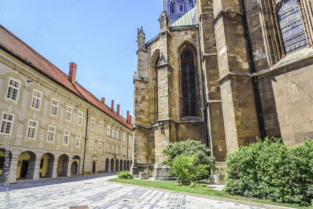 Fototapeta premium Zagreb cathedral. Side walls.