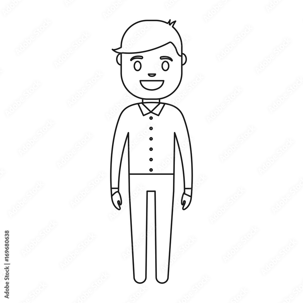cartoon man standing icon over white background vector illustration cartoon man standing icon over white background vector illustration