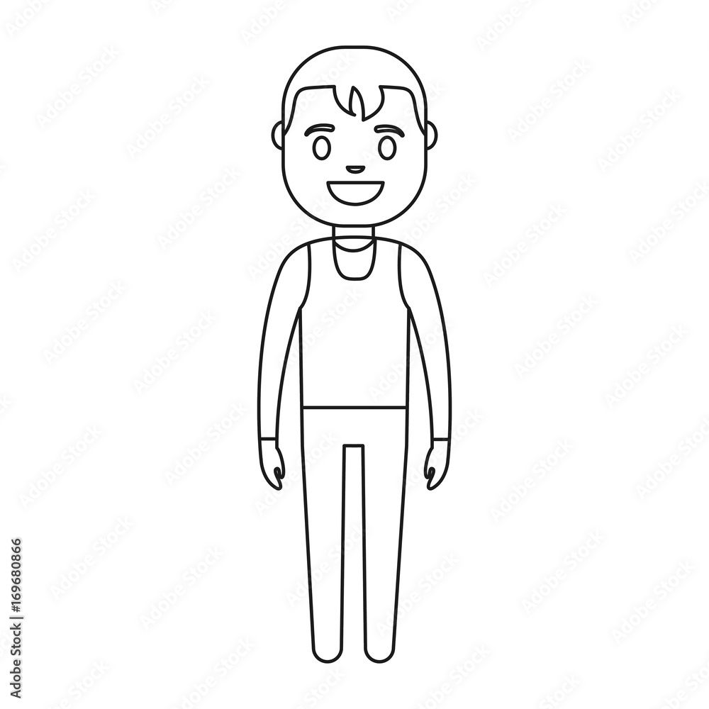 cartoon man standing icon over white background vector illustration cartoon man standing icon over white background vector illustration