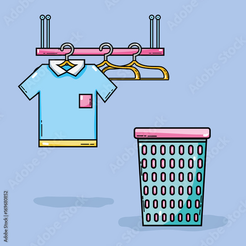 laundry equipment to clean the clothes and housework