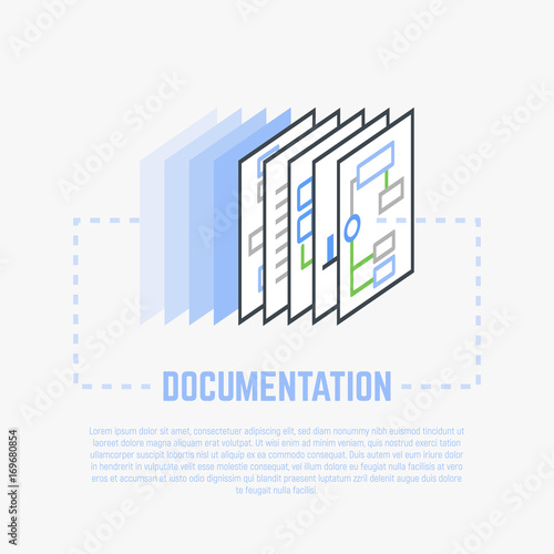 Documentation process line illustration