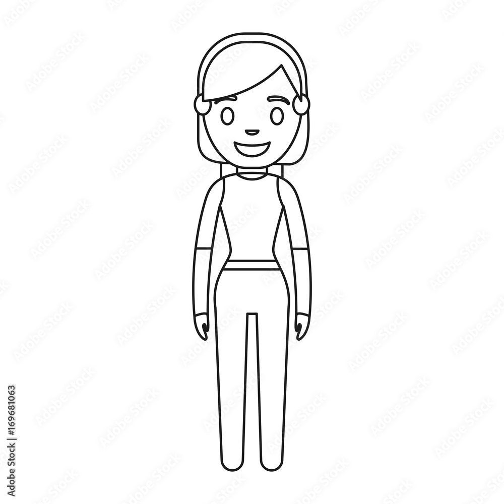 cartoon businesswoman icon over white background vector illustration