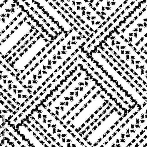 Black and white hand painte...