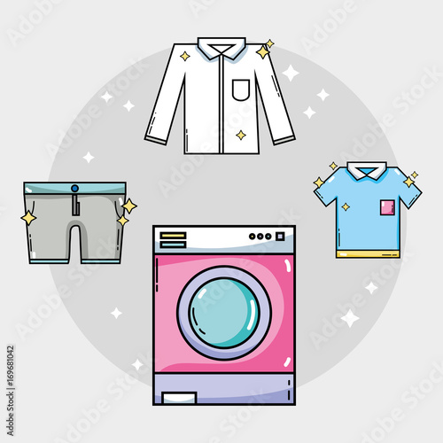 laundry equipment to clean the clothes and housework