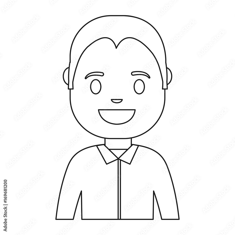 cartoon man smiling icon over white background vector illustration cartoon man smiling icon over white background vector illustration