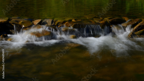 Górski potok / fragment rzeki Wołosatki w Bieszczadach photo