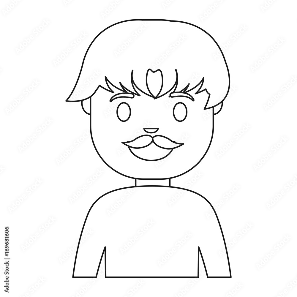 cartoon man smiling icon over white background vector illustration cartoon man smiling icon over white background vector illustration