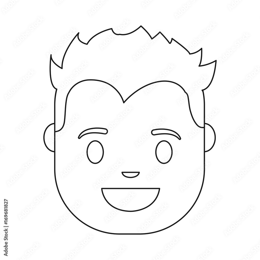 cartoon man face icon over white background vector illustration cartoon man face icon over white background vector illustration